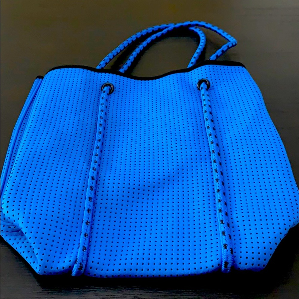 Blue Neoprene Tote New W/O tags